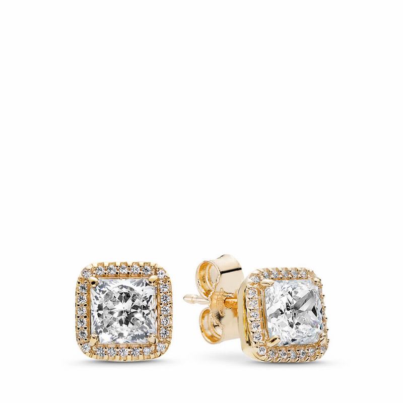 Pandora Timeless Elegance Stud Earrings Gold Egypt MA9684715